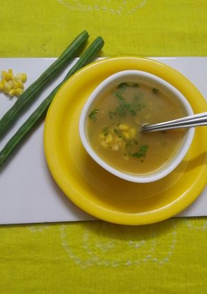 A picture of Corn drumstick soup.