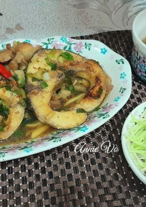 Hình của món Cá bớp kho nước dừa.