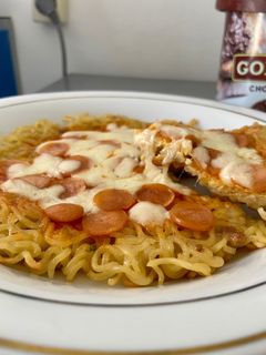 Foto resep Pizza mie instan mozarella no ribet-ribet club