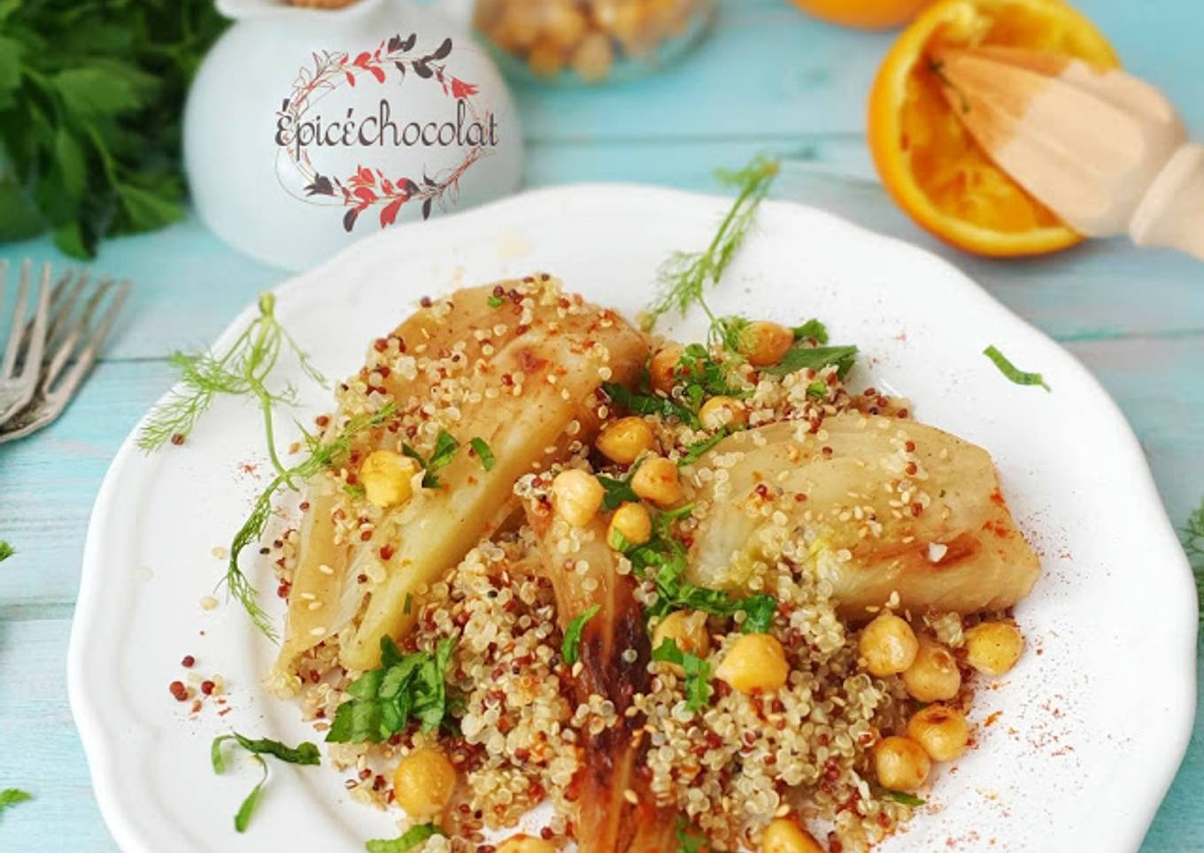 Step-by-Step Guide to Prepare Favorite Salade quinoa fenouil pois chiche