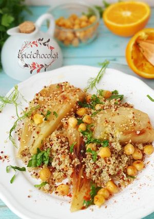 Une photo de Salade quinoa fenouil pois chiche