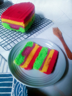 Foto resep Rainbow Cake Kukus