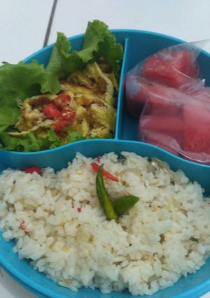 Foto resep Nasi Liwet+Telur Dadar Iris
