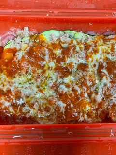 Una foto de Calabaci-Pizza (En recipiente Lékué)