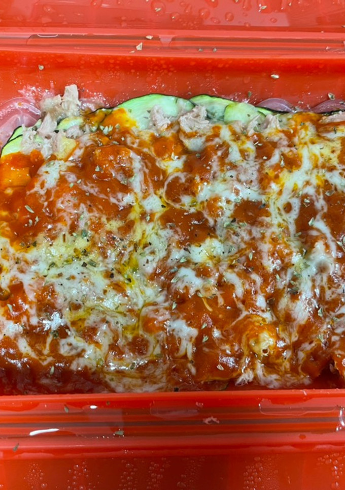 Una foto de Calabaci-Pizza (En recipiente Lékué)