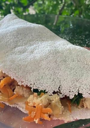 Foto de Tapioca com Tofu e Legumes