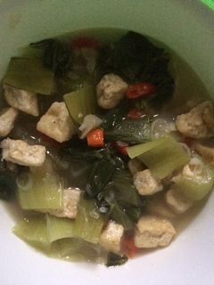 Foto resep Tumis sawi daging dengan tahu