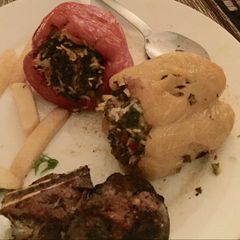 A picture of Stuffed Mediterranean Peppers.