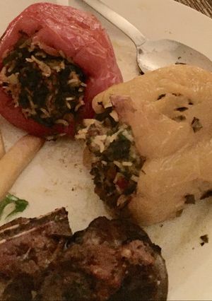 A picture of Stuffed Mediterranean Peppers.