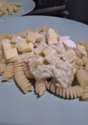 Une photo de Pâte brie et courgette