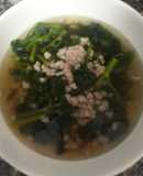 Canh mồng tơi thịt nạc băm