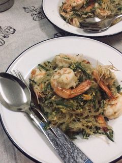 รูปของ วุ้นเส้นผัดชะอมกุ้ง🍤