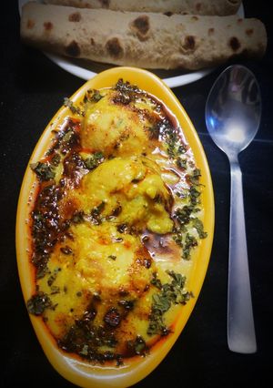 A picture of Urad dal Kadhi.