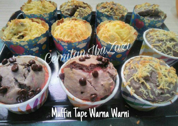 Resep Muffin Tape Warna Warni, Lezat Sekali