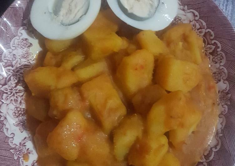 Recipe of Super Quick Homemade Fast yam porridge and boiled egg