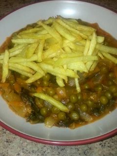 Una foto de Guisantes al curry (vegetariano)
