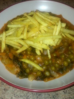 Una foto de Guisantes al curry (vegetariano)
