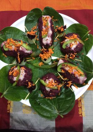 A picture of Raw veggies chops.