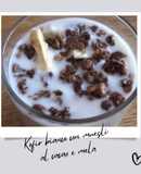 Kefir bianco con muesli al cacao e mela 🍎