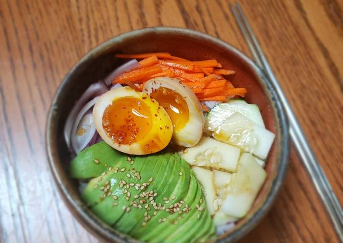 Recipe of Homemade Mayak vegetable rice bowl