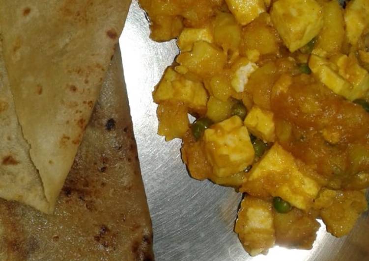 How to Make Quick Paratha and paneer stir fry