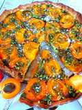 Tarte abricots - pistaches et miel de lavande