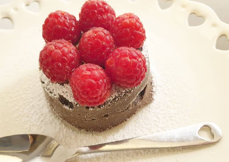 Tortino al cioccolato fondente con cuore morbido❤Senza lattosio