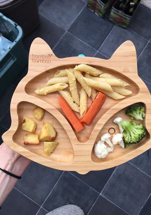 A picture of Baby finger food plate.