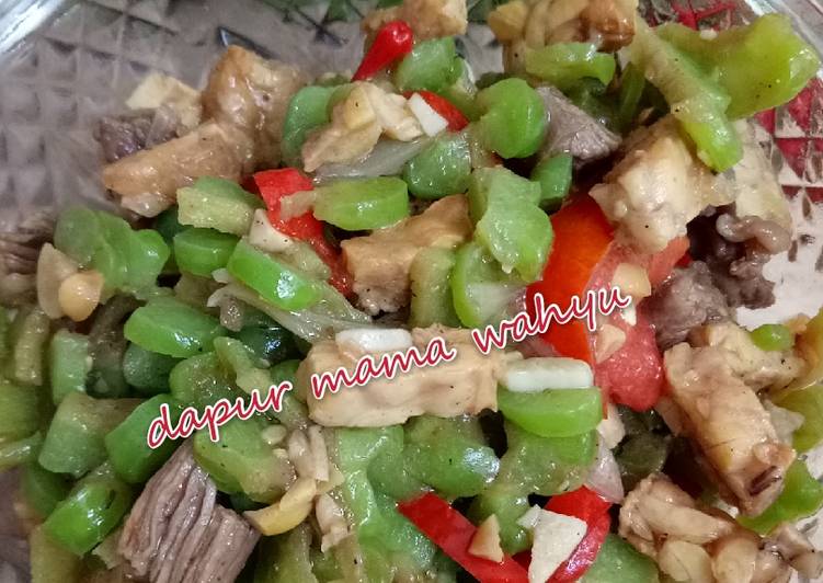 Tumis pare,tempe &amp; daging