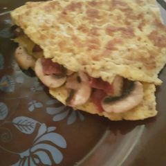 A picture of Eggs with mushroom.