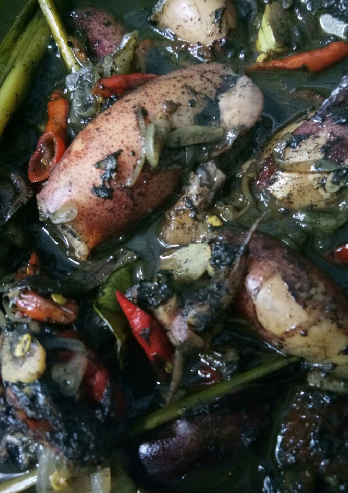 Foto resep Cumi hitam masak pedas