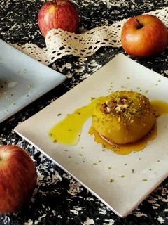 عکسی از دستور دسر سیب🌺