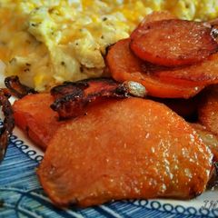 A picture of Caramelized Sweet Potatoes & Onions.