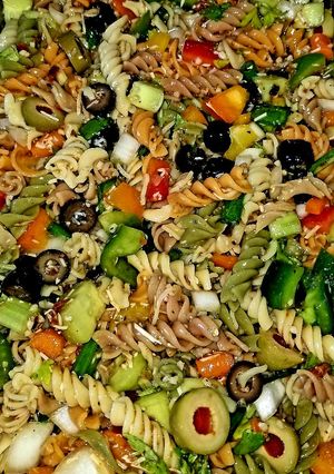 A picture of Mike's Chilly Springtime Greek Inspired Garden Salad.