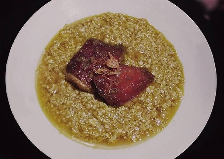 Ayam Panggang Kuah Santan Berlumut