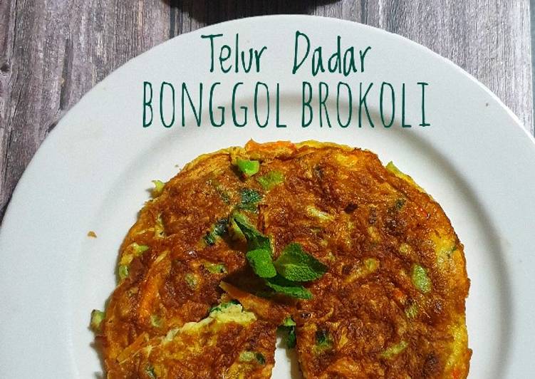 Cara memasak Telur Dadar Bonggol Brokoli, Menggugah Selera