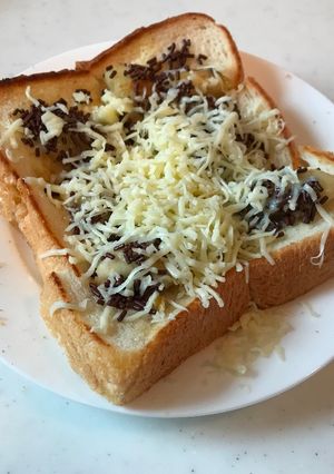 Foto resep Roti Pisang Panggang Coklat Keju Teflon