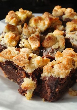Foto resep Banana Crumble Brownies 🇺🇲