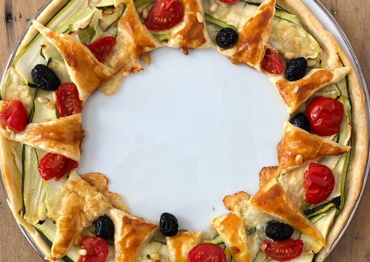 Le moyen le plus simple a Faire Super rapide fait maison Tarte couronne aux légumes d’été