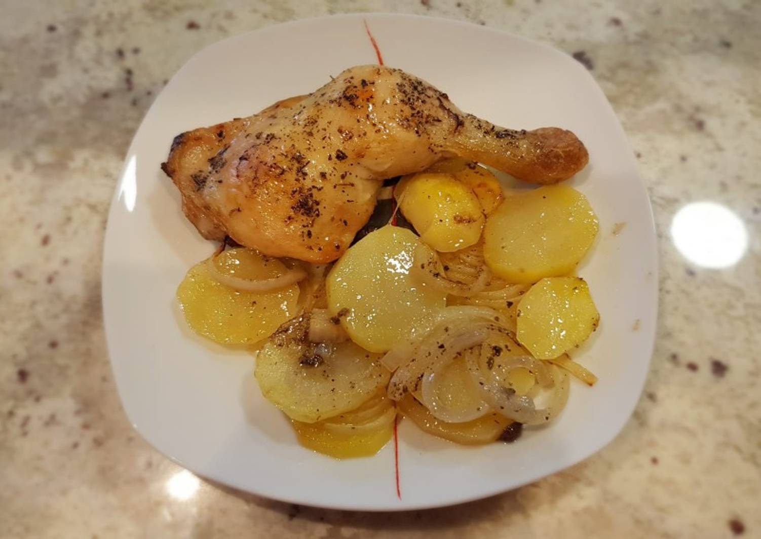 Pollo Al Horno Con Patatas Receta De Ptega Cookpad