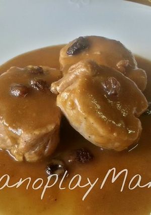 Foto principal de Solomillos de cerdo en salsa de castañas y cerveza negra en gme, f y g y tradicional