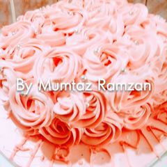 A picture of Pink Rosette cake.