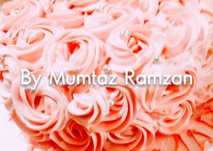 Recipe of Speedy Pink Rosette cake