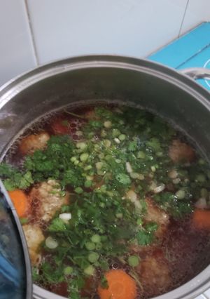 Hình của món Canh súp thịt xay.