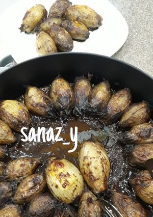 عکسی از دستور دلمه پیاز ترکی🧅