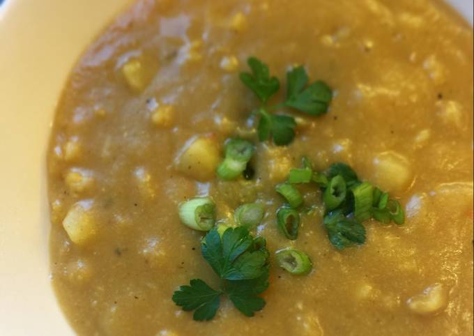 Recipe of Quick Yellow Split Pea-Sweet Potato Corn Chowder