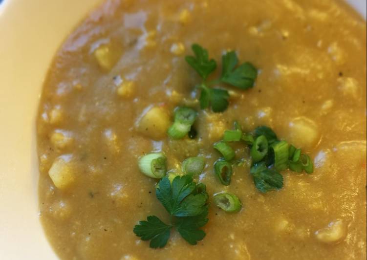 Recipe of Homemade Yellow Split Pea-Sweet Potato Corn Chowder