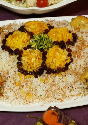 عکسی از دستور رشته پلو با مرغ