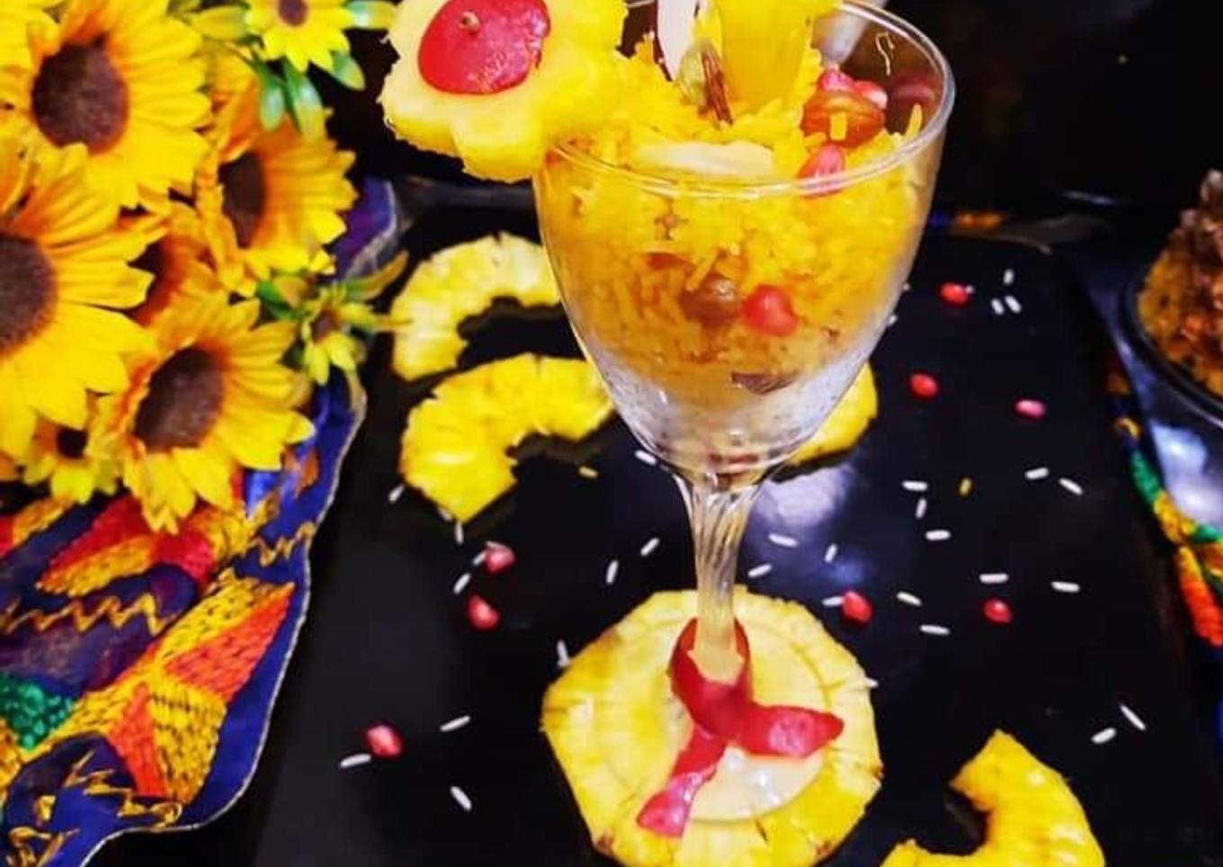 Shahi Zafrani Pineapple Pulao With Caramelised Rings