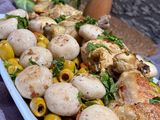 زيتون بالدجاج مع فطر كاملا